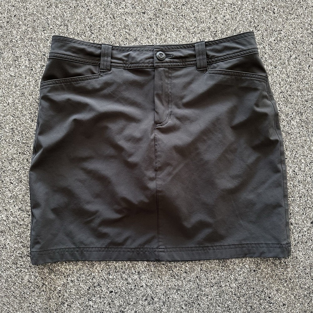 Eddie Bauer Skort Womens 4 Black Adventurer 2.0 Skirt w/ Tights‎ C1961072